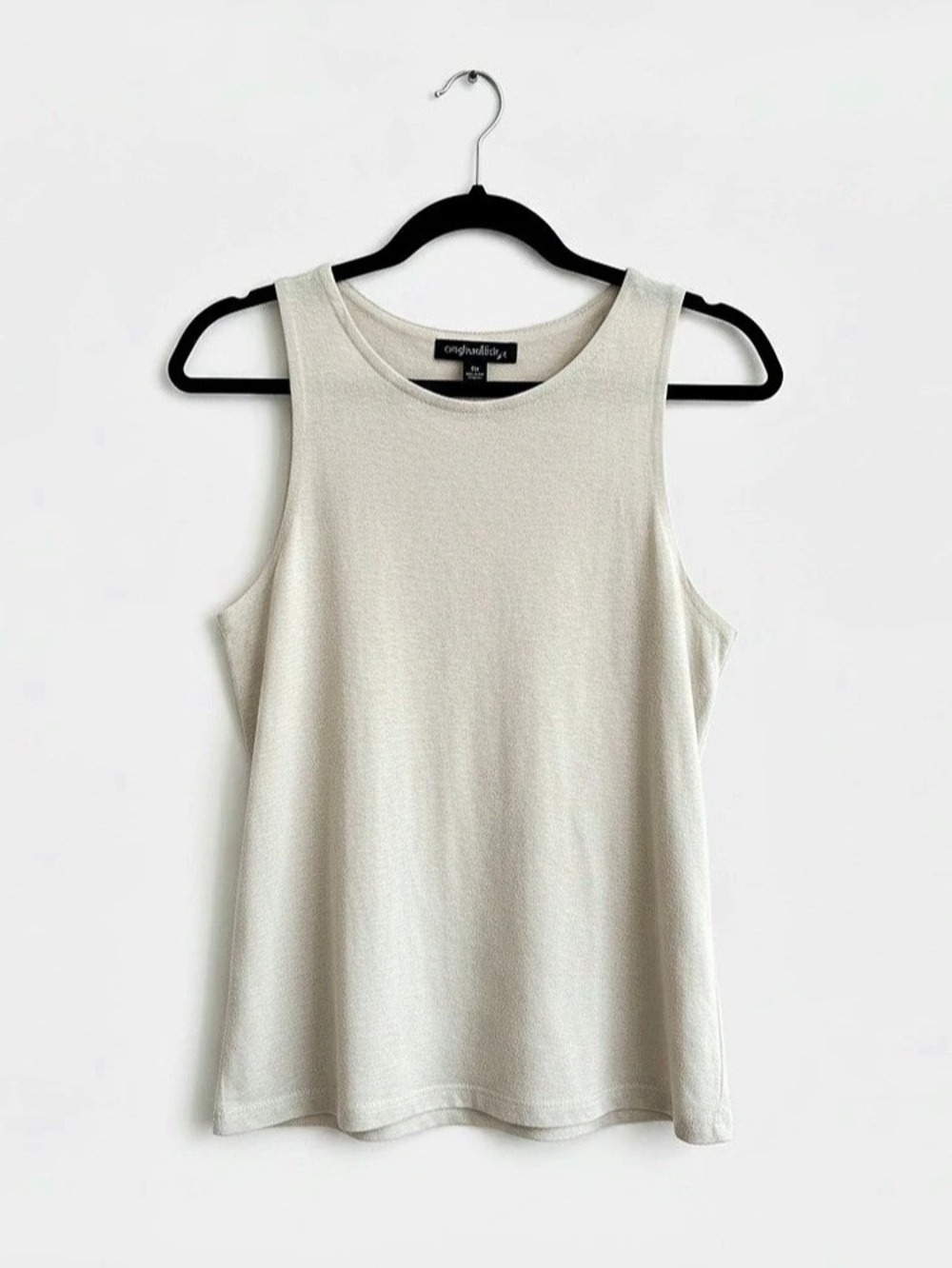 originality double layered Sleeveless Tank Top in Cream Size Small Like New
